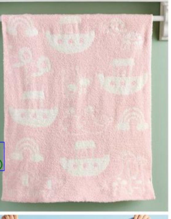 Noah’s  Ark  Chenille Pink Blanket