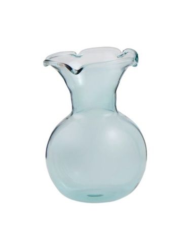 Blue  Botanical Ruffle Vase