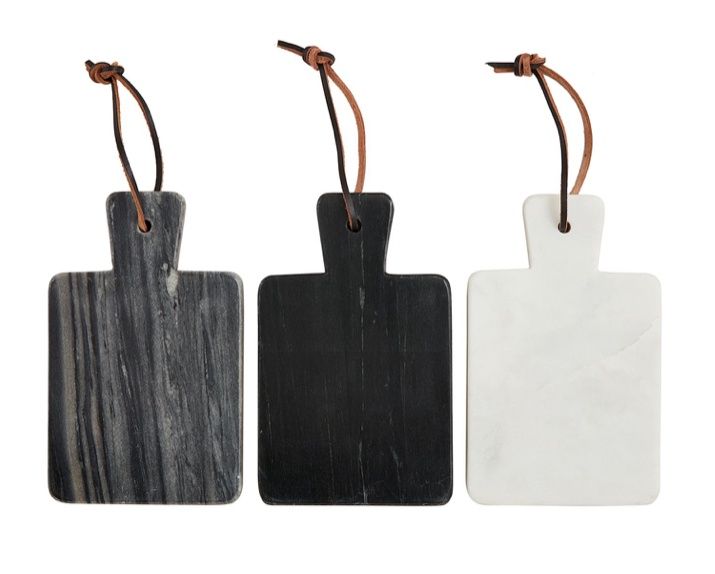 Individual Marble Serving  Board Gray