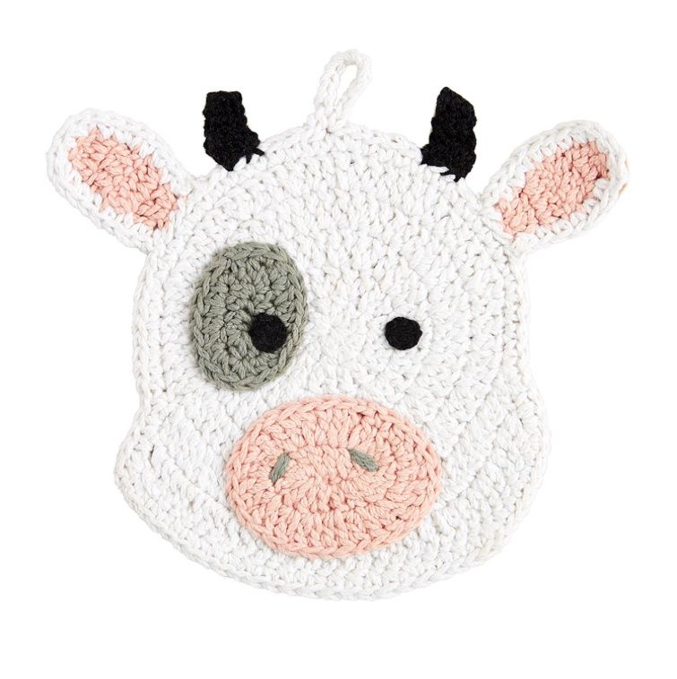 Cow Crochet Trivet