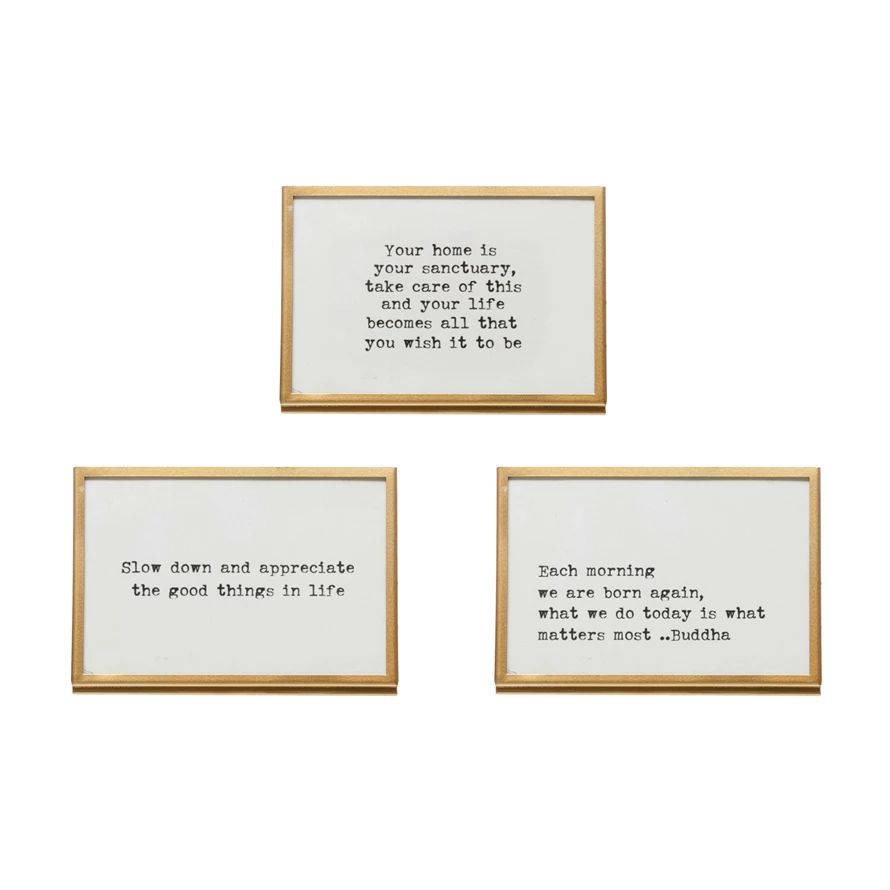 FRAME WITH EASEL AND SAYING
