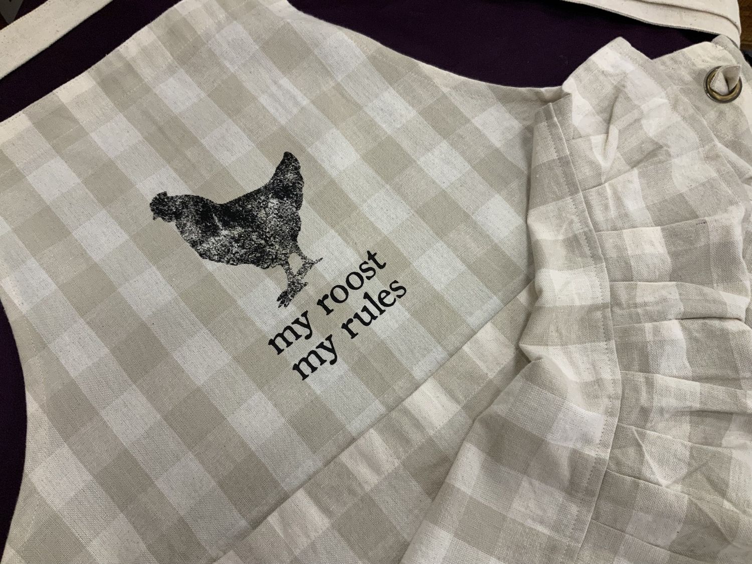 MY ROOST MY RULES APRON