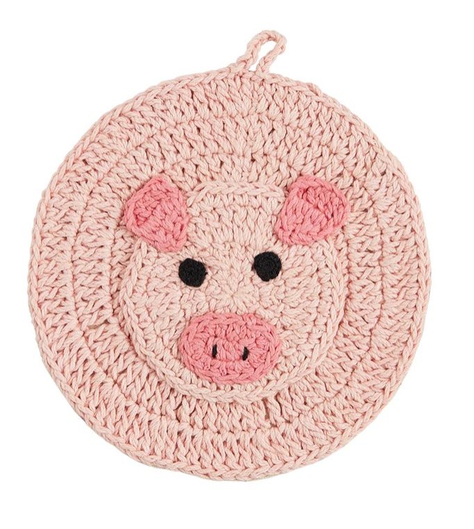 Pig Crocheted Trivet