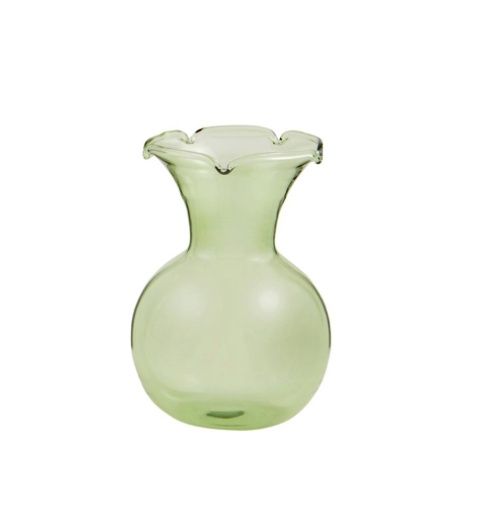 GREEN BOTANICA RUFFLE VASE