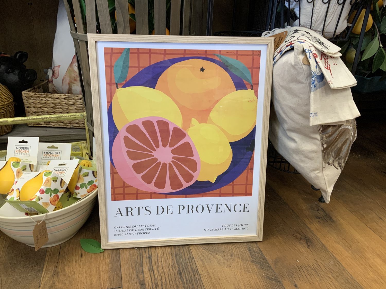 Glass framed  Wall  Art  w/ Fruit