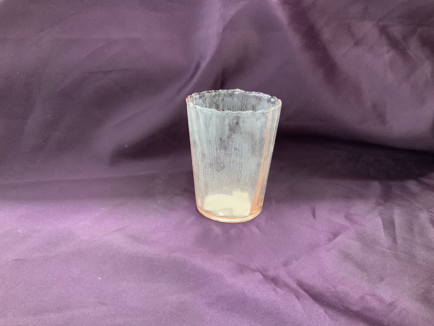 RECYCLED RIBBED DRINKING GLASS