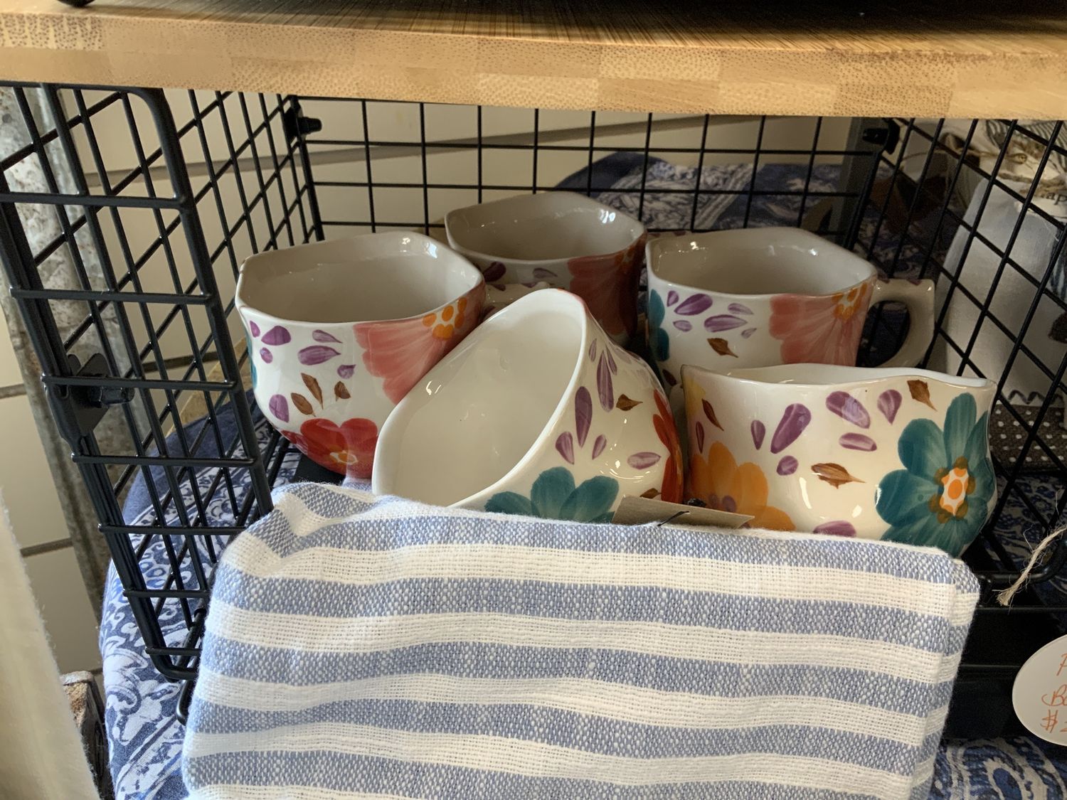 Hand Painted  Stoneware  Mug/Floral