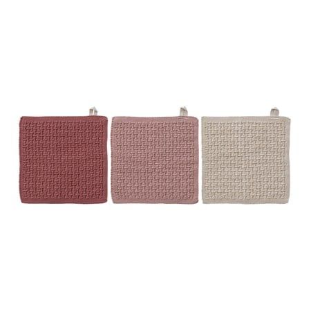 Square Cotton Knit Dish  Cloth Set of  3