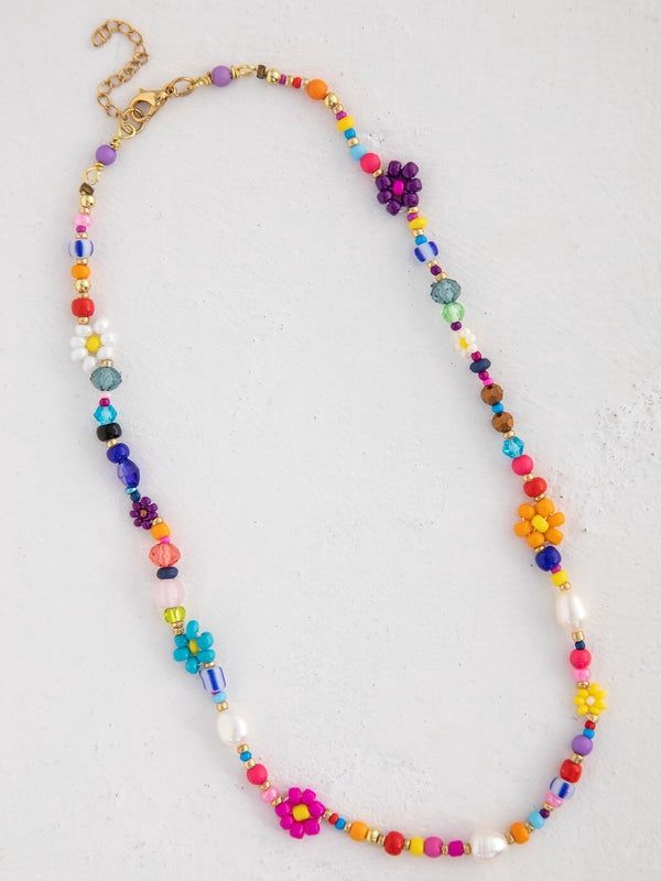 Boho Beaded Daisy Choker