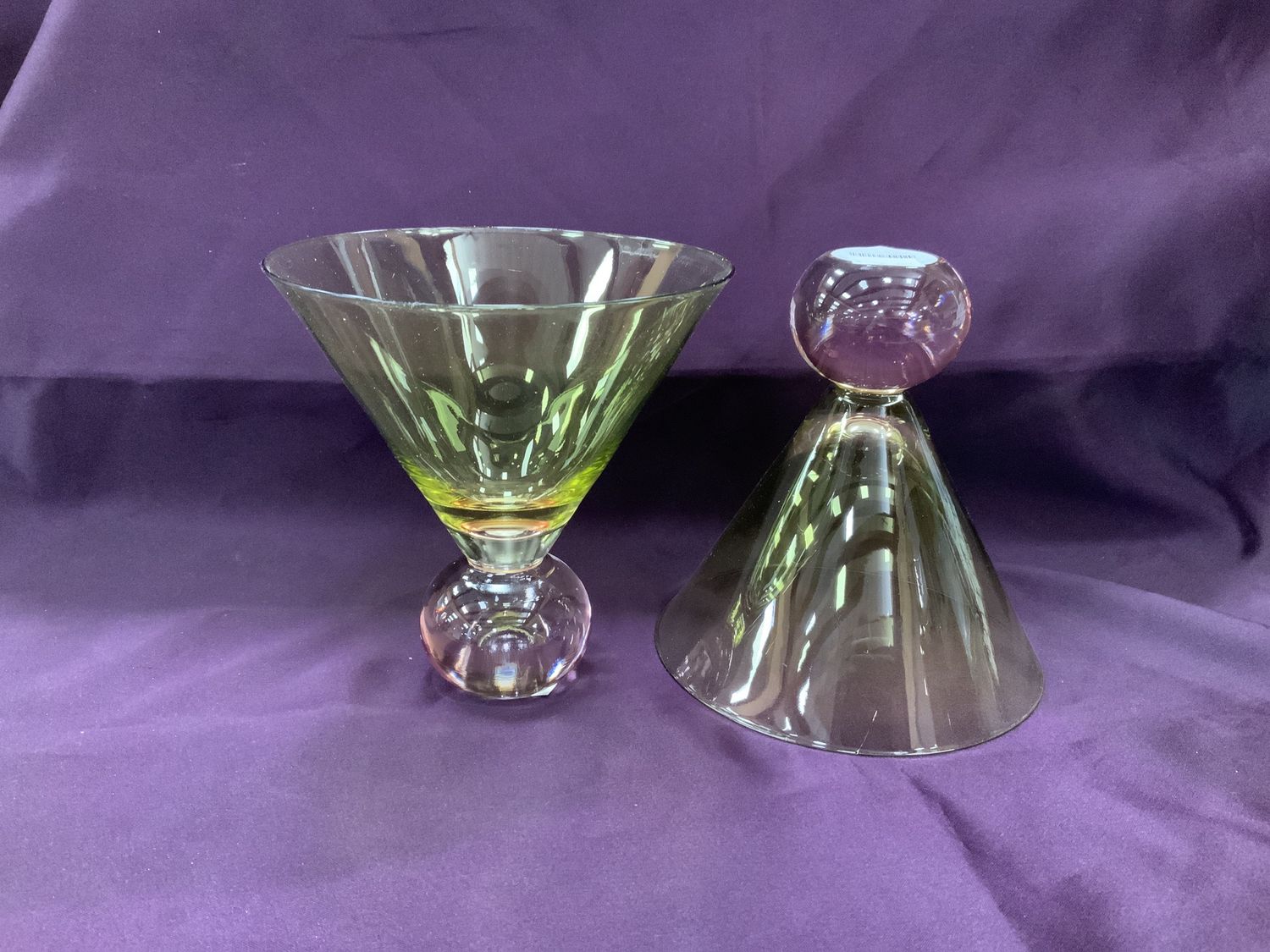 Colored Martini  Glasses