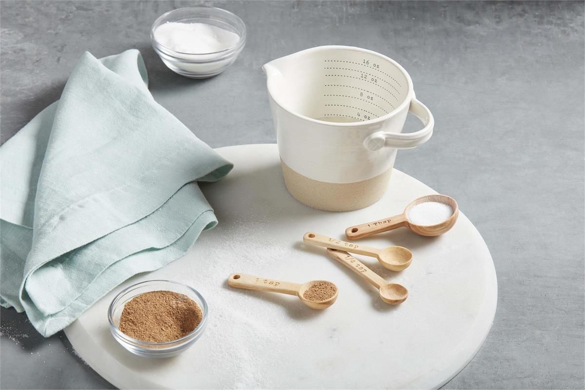 Stoneware Measuring Cup &amp; Spoon Set