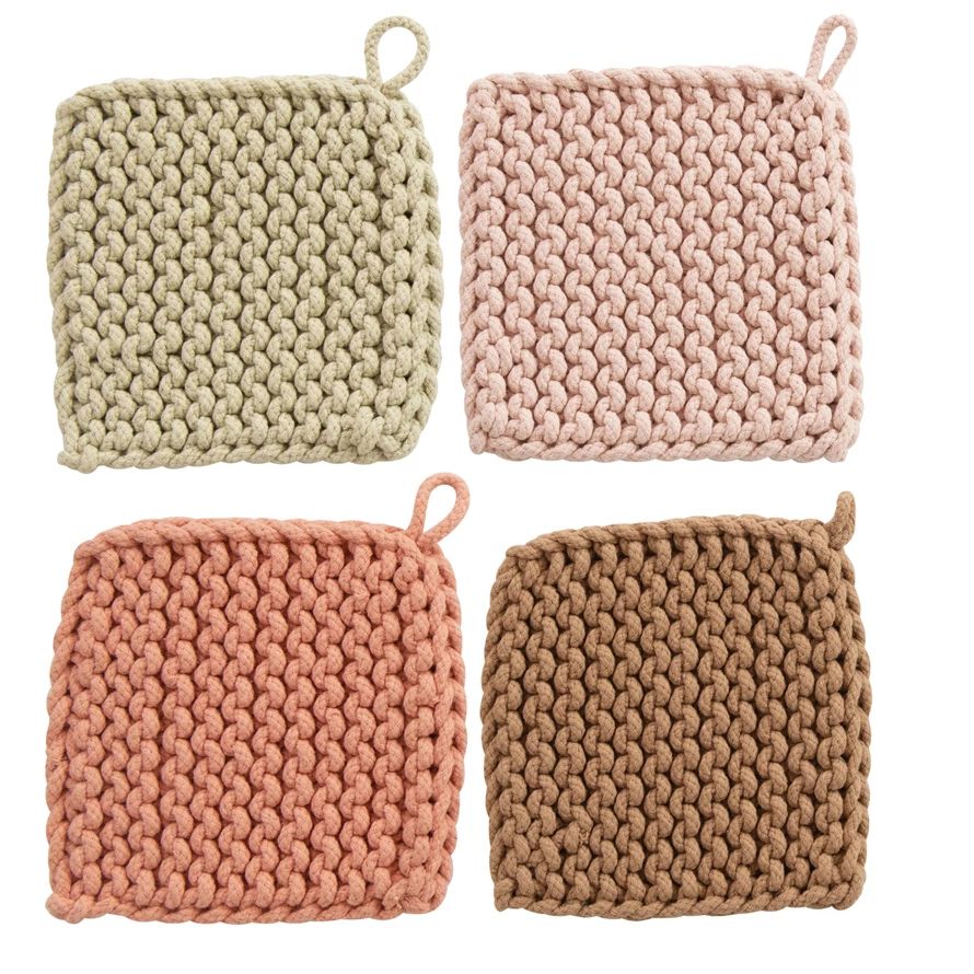 Crocheted  Color-block Potholder