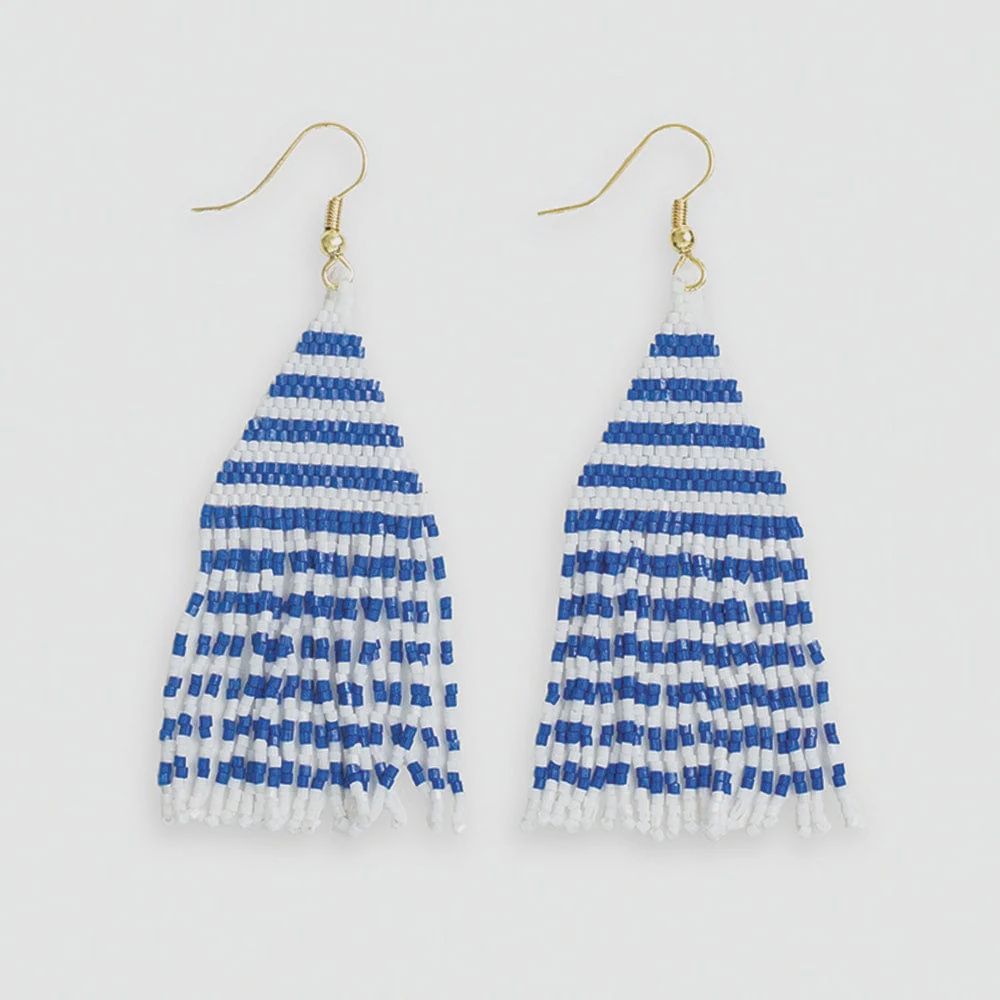 Lexie Horizontal stripe beaded earrings