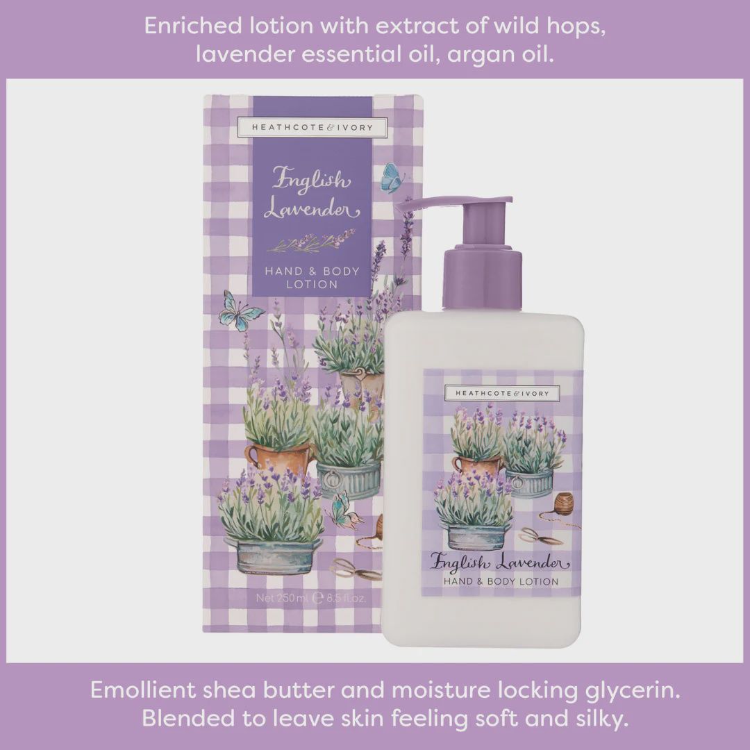 English  Lavender  Hand and  Body  Lotion W /tin