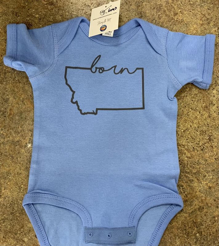 Carolina Blue Montana Born Onesie 6mo