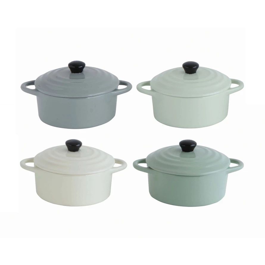 Stoneware Mini Baker W/Lid SAGE