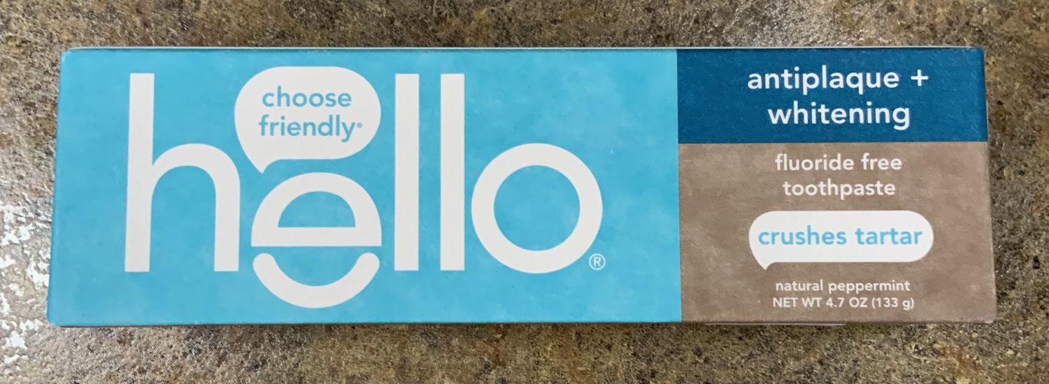 Hello 4Oz Natural Peppermint fluoride free toothpaste
