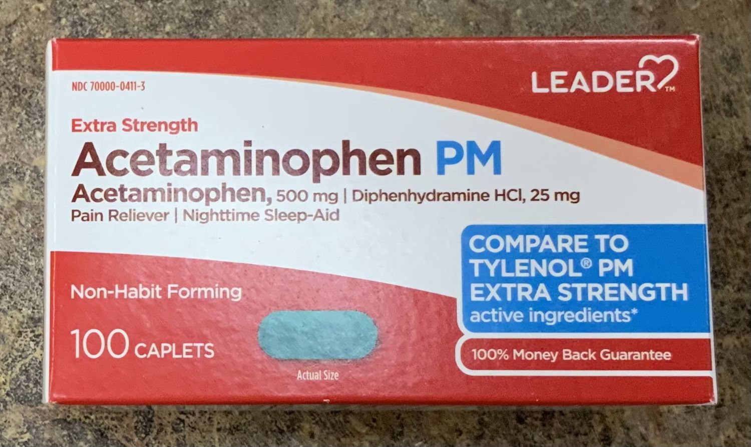 Acetaminophen PM 100 Caplets