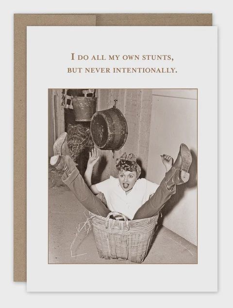 All My Own Stunts Birthday Card Sm 738