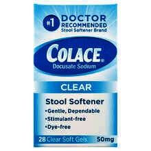 Colace Clear 50 Mg Softgel - 28 Soft Gels