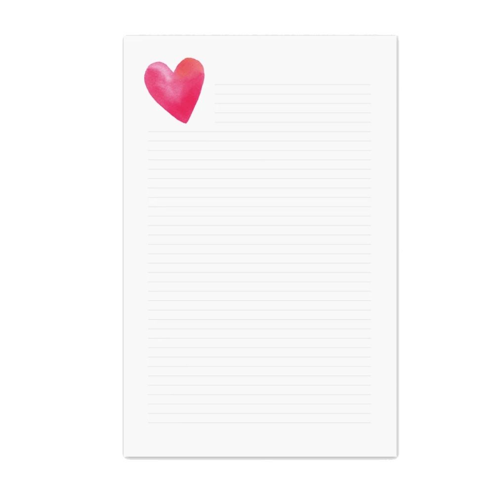 Heart Lined Notepad