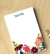 Take Note Floral notepad