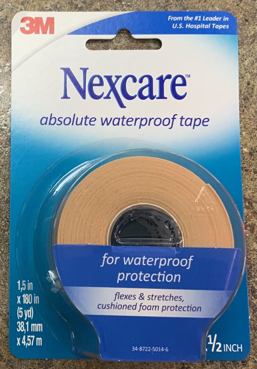 Nexcare Absolute Waterproof  Tape 1.5in x 5yd.