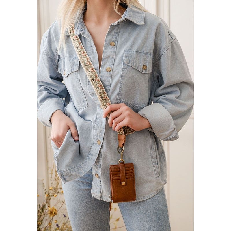 I.D. and Card Wallet w/keyring (strap not included)