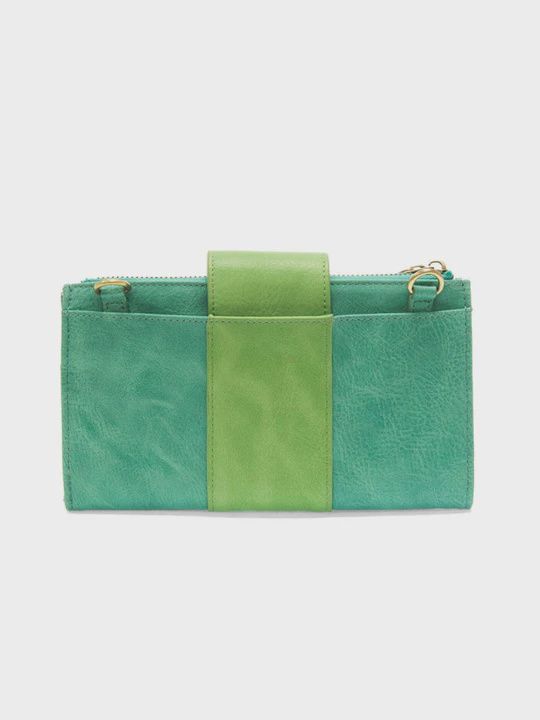 Turquoise/Spring Green Color Block Wallet