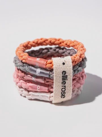 Braided Elastics 5-pack - Blush