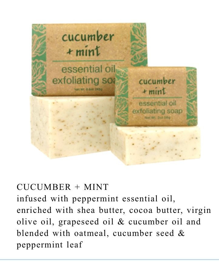 Cucumber  &amp;  Mint Essential Oil Soap