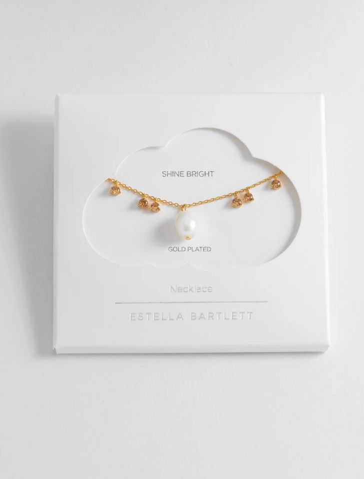 SHINE BRIGHT PEARL CZ PENDANT NECKLACE