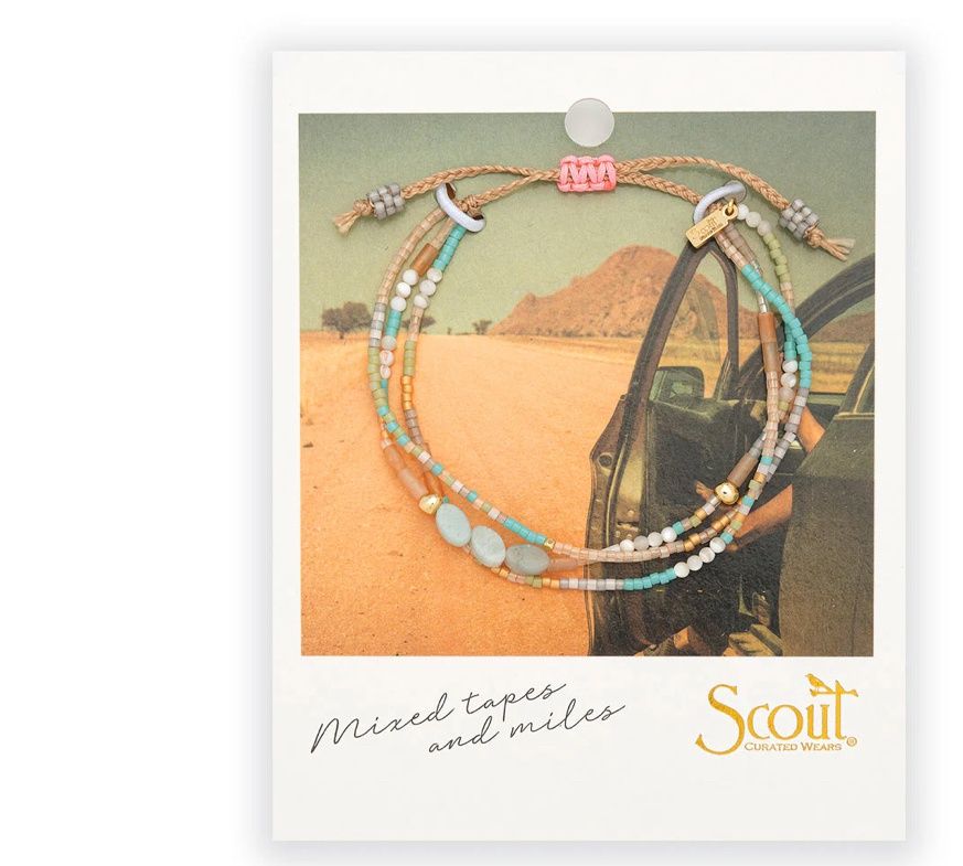 AMAZONITE STONE OF COURAGE BRACELET mixed tapes and miles