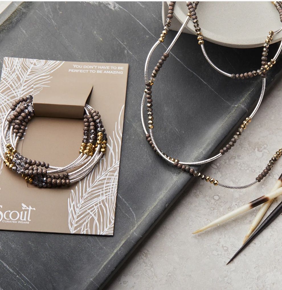 OYSTER/ GOLD BRACELET/ NECK WRAP She was Clothed in Strength and Grace