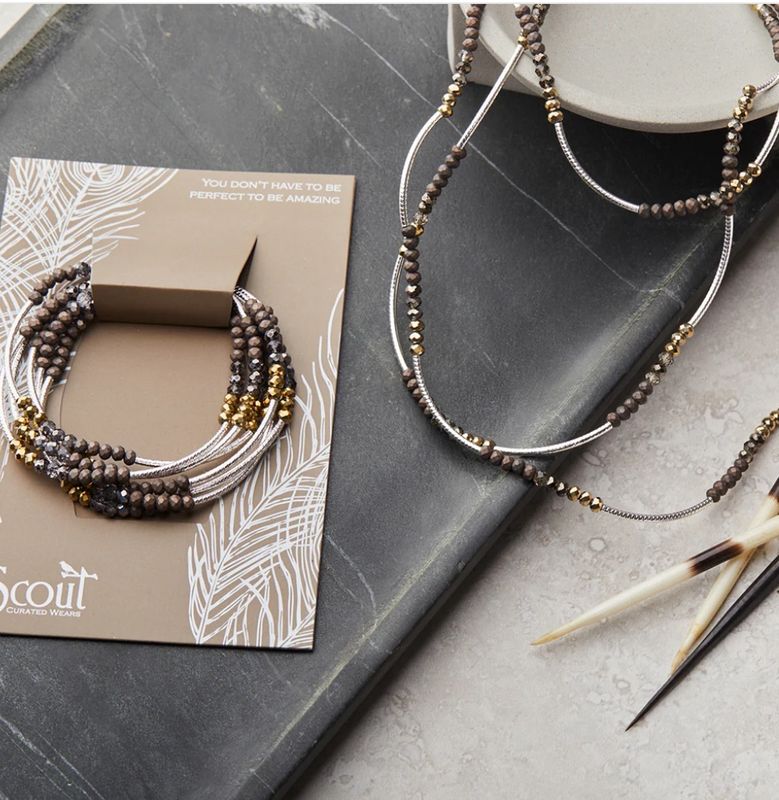 OYSTER/ GOLD BRACELET/ NECK WRAP She was Clothed in Strength and Grace