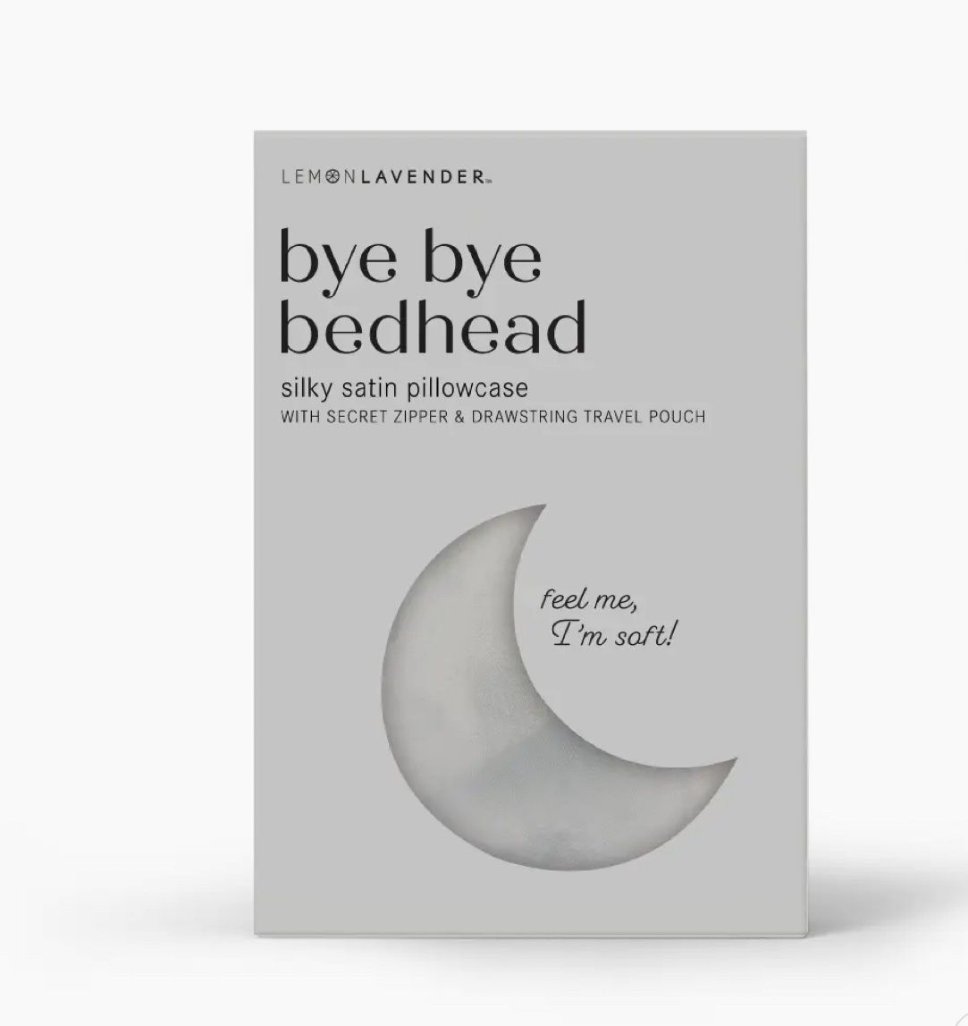 Bye Bye Bedhead Satin Pillowcase Gray