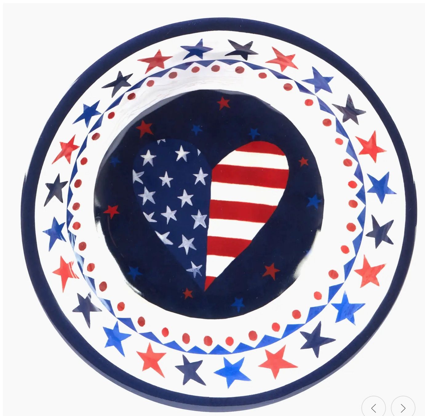 STARS &amp; STRIPES MELAMINE BOWL 7.5 IN