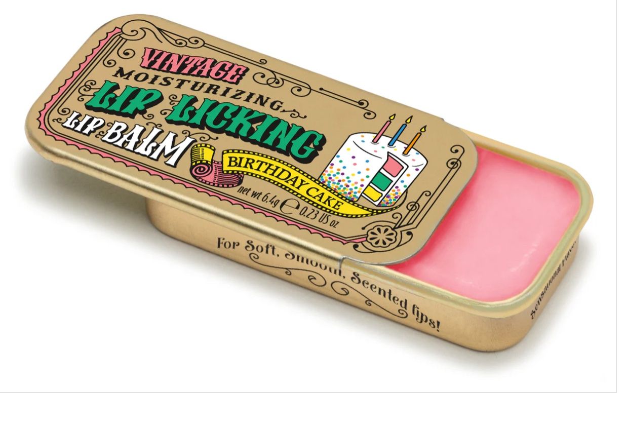 Vintage Lip Licking Tin Birthday Cake