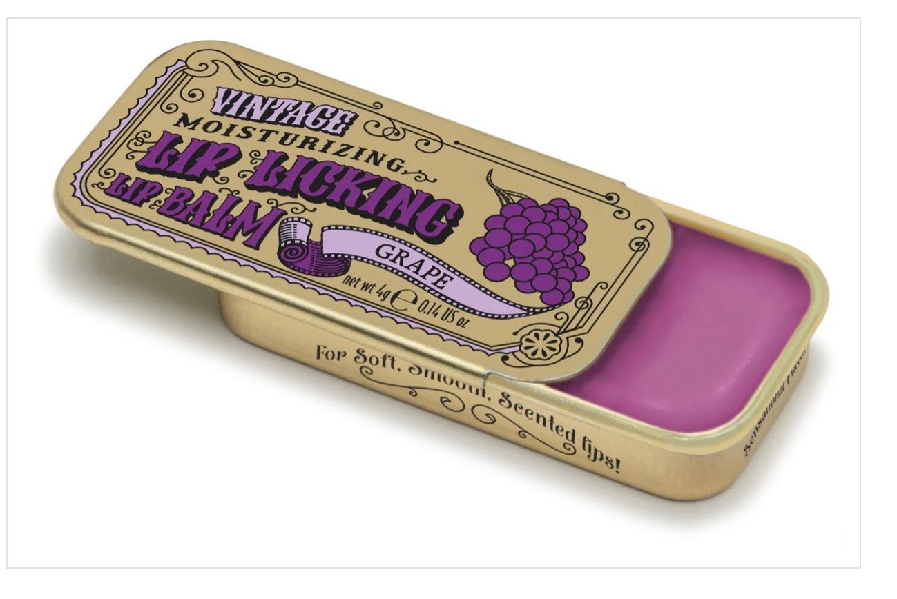 Vintage Lip Licking Balm Tin - Grape