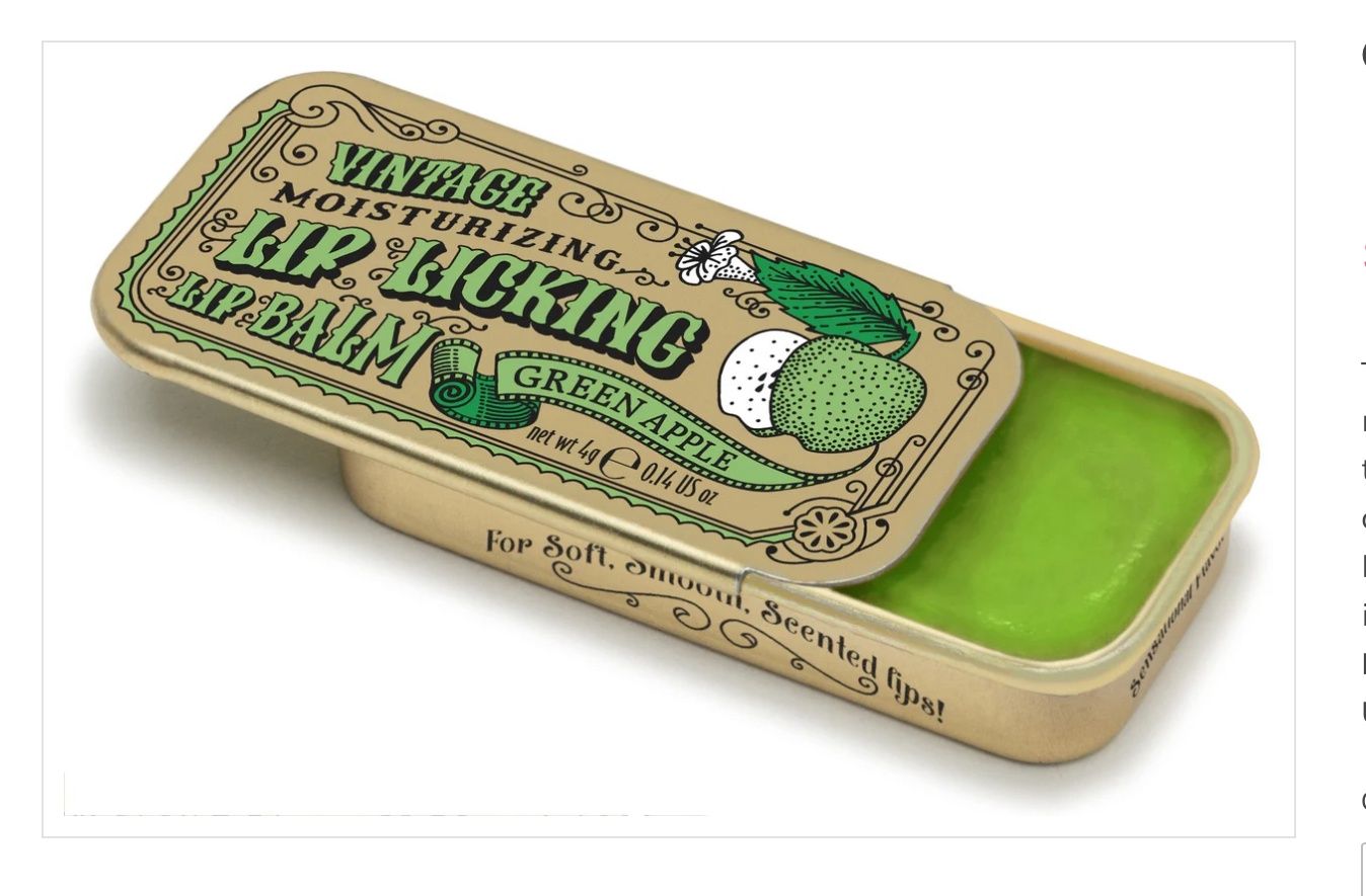 Vintage Lip  Licking  Tin  Apple