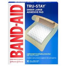 Band-Aid Adhesive Pad 2.875X4N Large Patch 10 Ea
