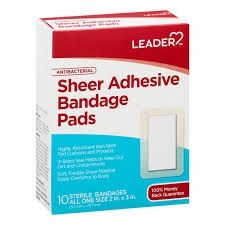 Leader Bandage Sheer Antibacterial 10ea