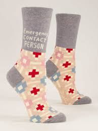 Blue Q Socks- Womens Emergency Contact