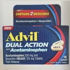 Advil Dual Action 250 Mg Acetaminophen-125 Mg Ibuprofen, 18 caplets