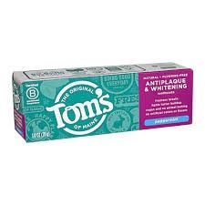 Toms Antiplaque &amp; Whitening Toothpaste 4.5Oz Peppermint