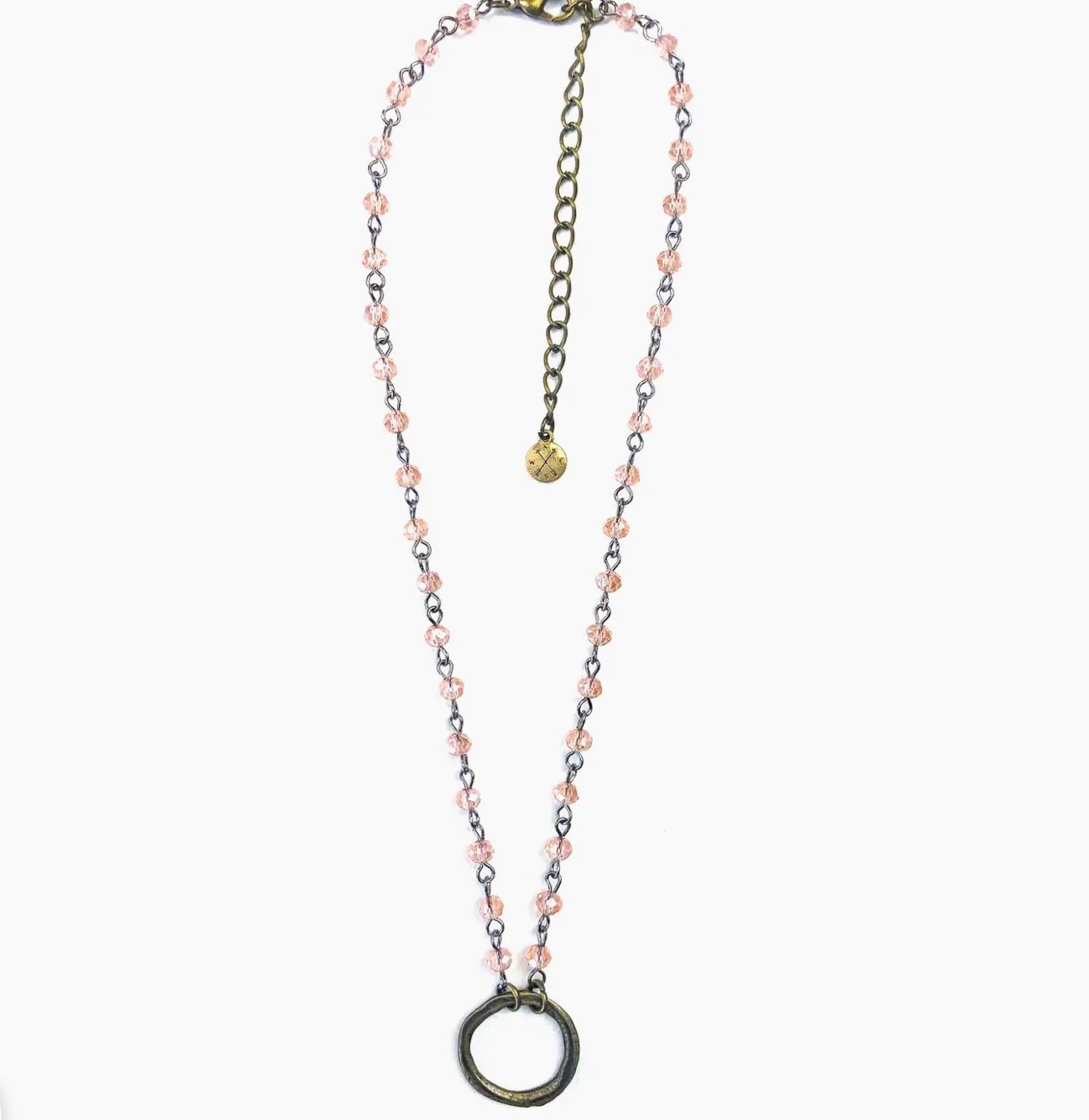 Rose Rosaried &amp; Ring Pendant NECKLACE