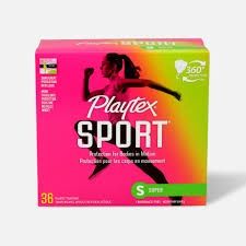 Playtex Sport Plastic Applicator Super Tampons - 36 tampons