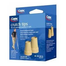Carex Crutch Tips (for most standard crutches)  2 crutch tips