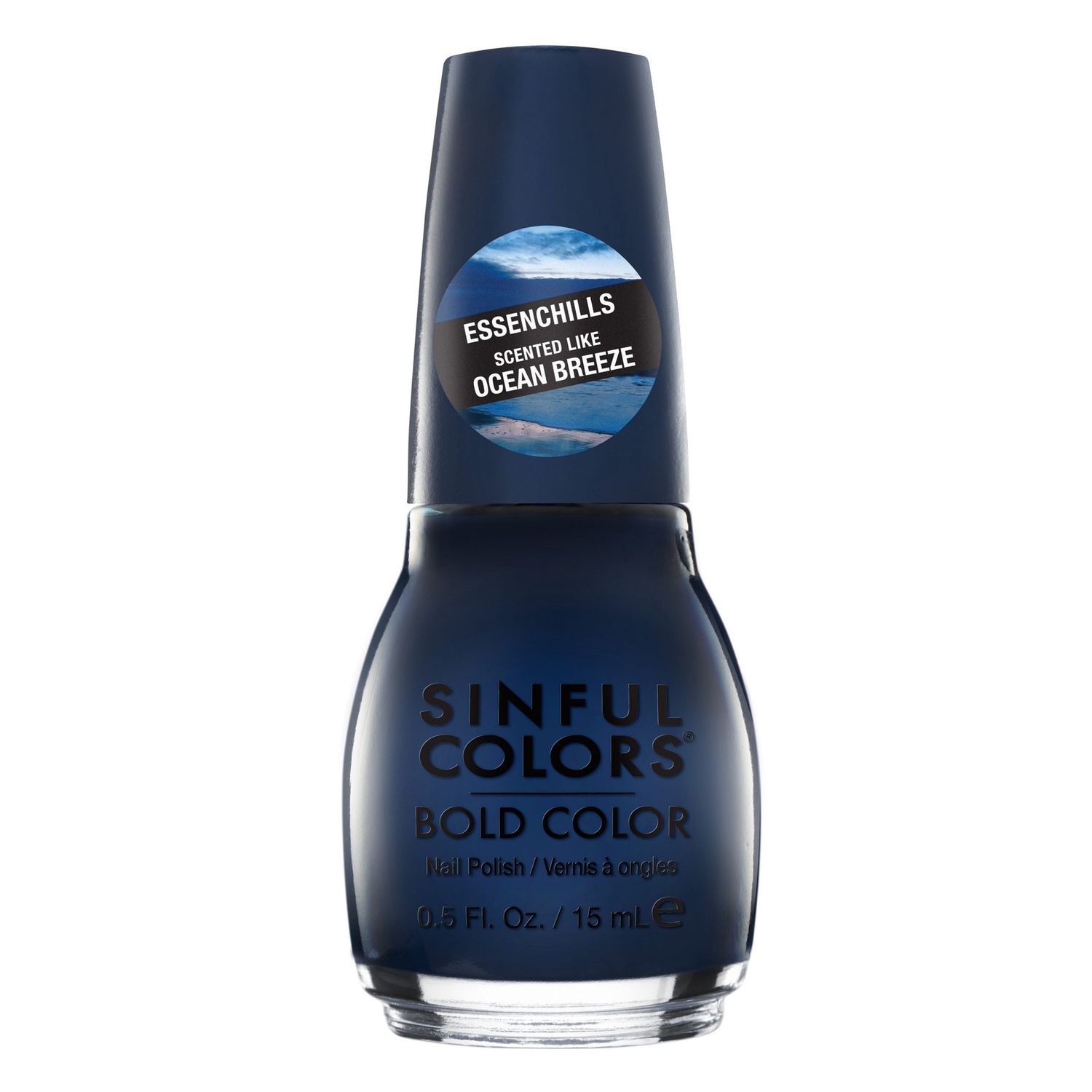 Nail Polish Beach Vibes (scented dk blue)