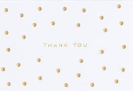 Gold Dots Thank You Notes